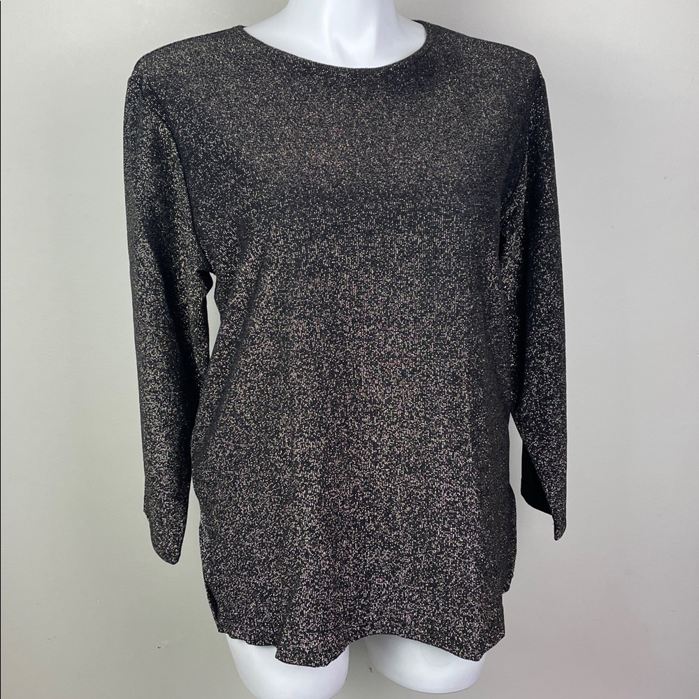 Cervelle Metallic Long Sleeve Blouse